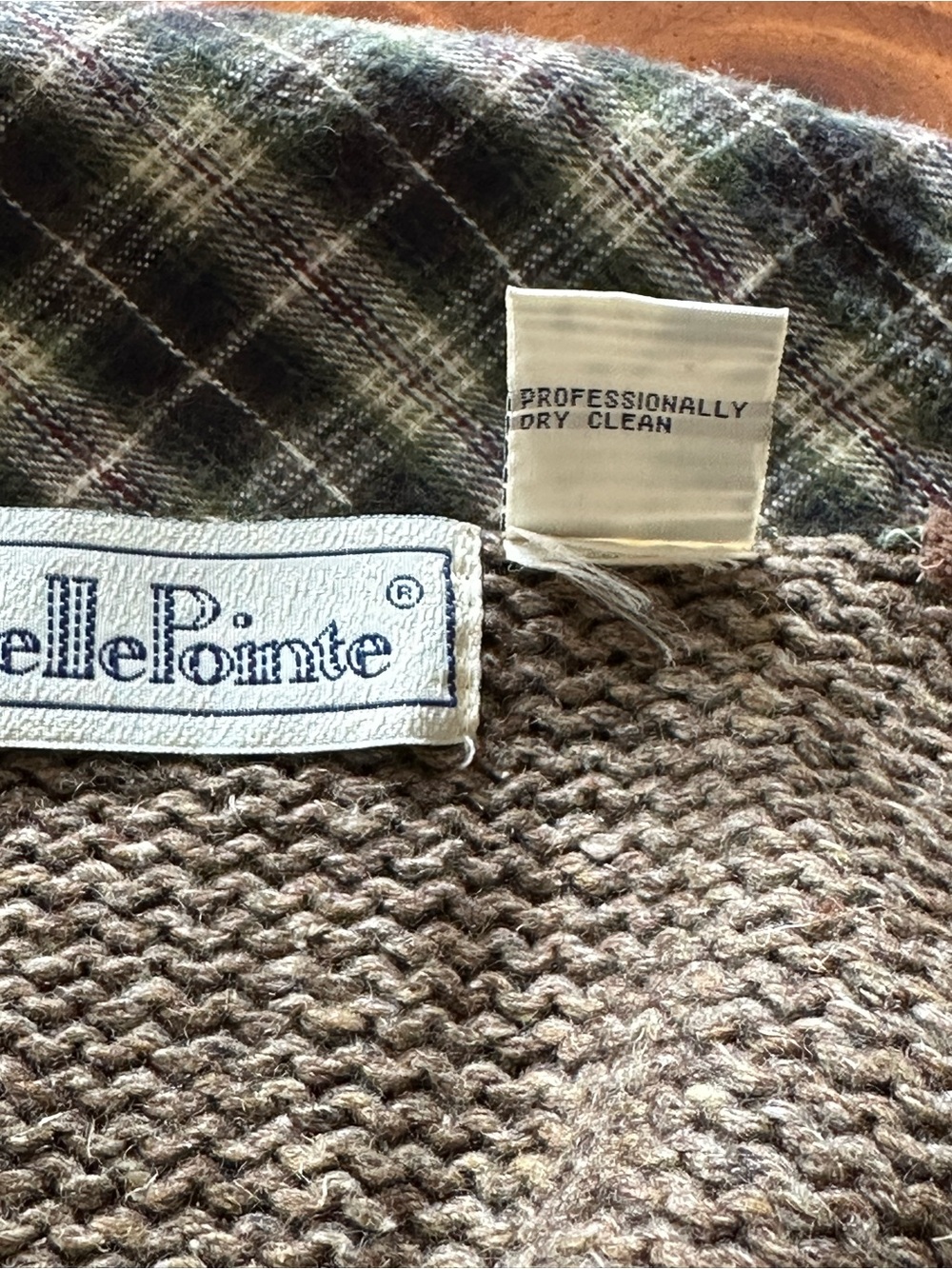Vintage Belle Pointe Brown Wool Blend Snowman Vest Women’s Size Small - Picture 9 of 9